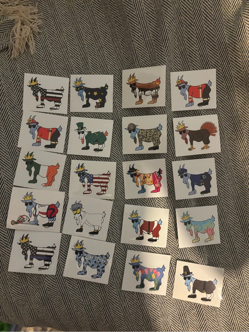 Bundle of 20 goat USA stickers